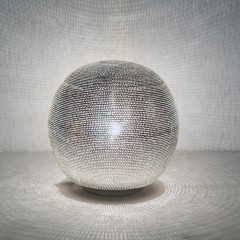 TABLE LAMP BALL FLSK SILVER PLATED 30     - TABLE LAMPS